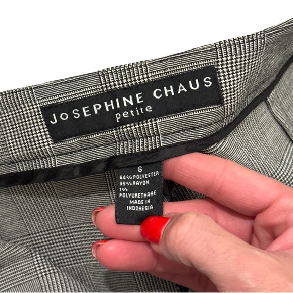 Josephine Chaus Petite Plaid Pants Size 6 Preppy Academia Chic Office Workwear - Picture 3 of 5